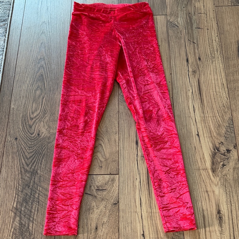 Blackmilk regal red crushed velvet leggings like new size small Australia made